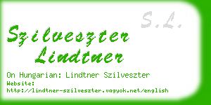 szilveszter lindtner business card
